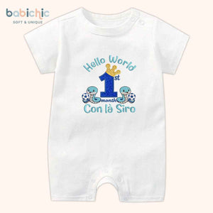 Quà tặng sơ sinh cá nhân hóa cho bé trai – Bodysuit thêu tên “Con là Siro”, hình rắn