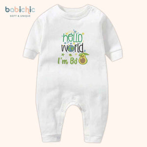 Set quà thêu tên cho bé trai - Bơ - Cotton Organic, Hình Trái Bơ, Tone Xanh Lá, Quà Đầy Tháng Bé Trai Cá Nhân Hóa