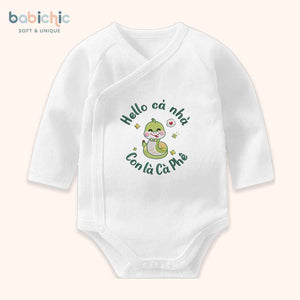 Set quà thêu tên cho bé trai - Cà Phê - Cotton Organic, Hình Rắn 2025, Xanh Lá, Quà Đầy Tháng Bé Trai Thêu Tên Cá Nhân